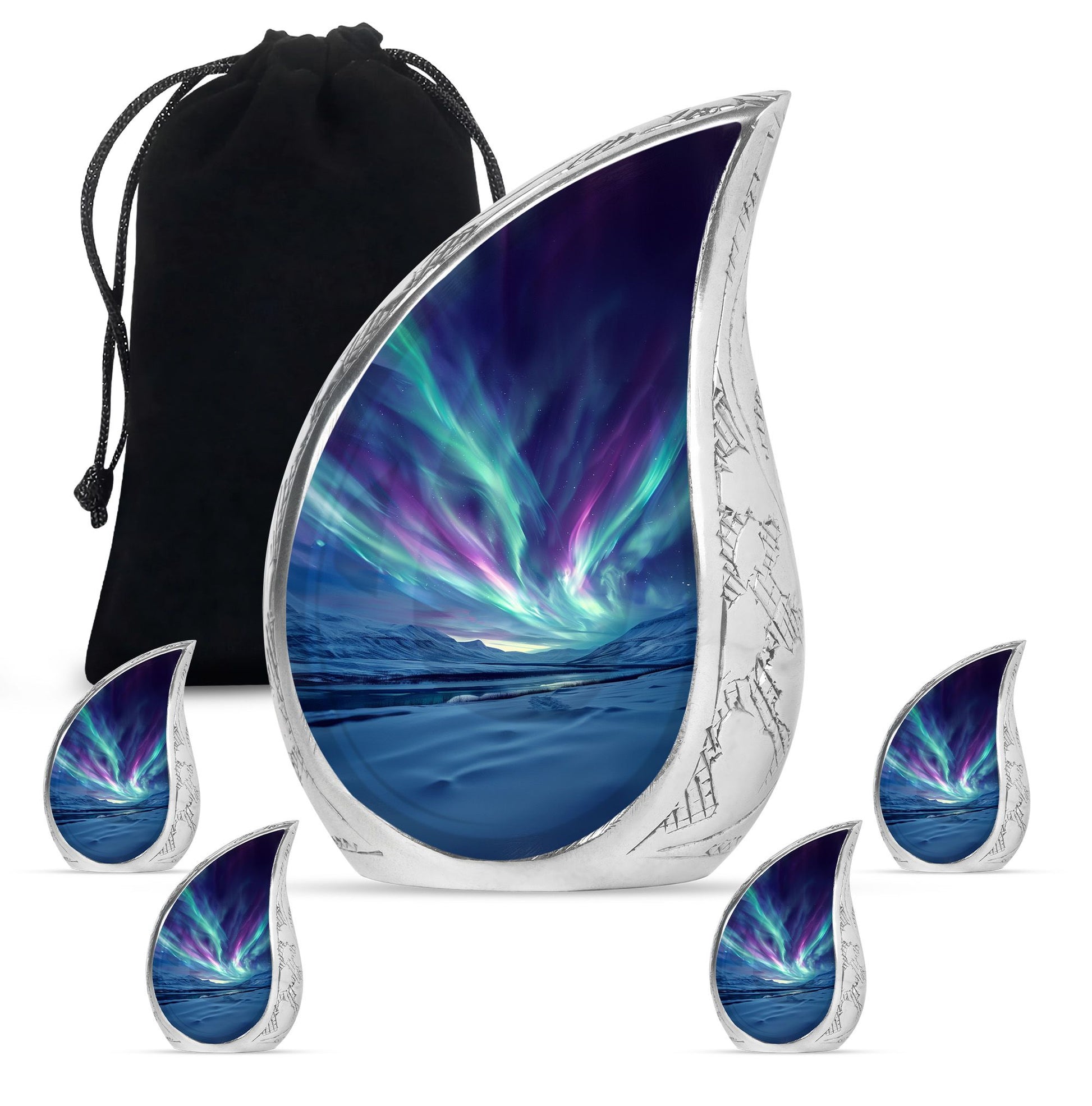 Northern Lights Funeral Urns For Ashes - Cremation Urn For Human