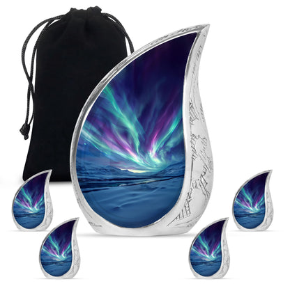 Personalized Galaxy Cremation Urn for Human Ashes - 10-inch, 200 cu in - Yatskia