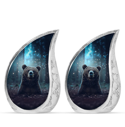 Personalized Bear Keepsake Urn for Human Ashes - 10-inch, 200 cu in - Yatskia