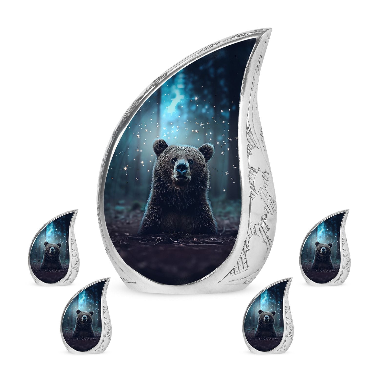 Bear Mini Urn For Ashes Adult Male Funeral, Ashes Cremation Urn