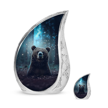 Personalized Bear Keepsake Urn for Human Ashes - 10-inch, 200 cu in - Yatskia
