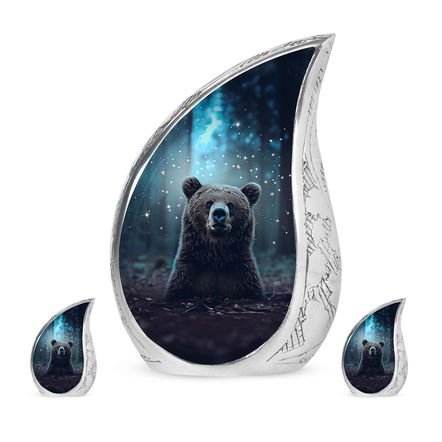 Bear Mini Urn For Ashes Adult Male Funeral, Ashes Cremation Urn