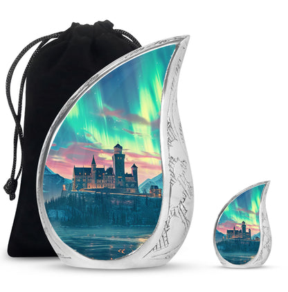 Personalized Galaxy Cremation Urn for Human Ashes - 10-inch, 200 cu in - Yatskia