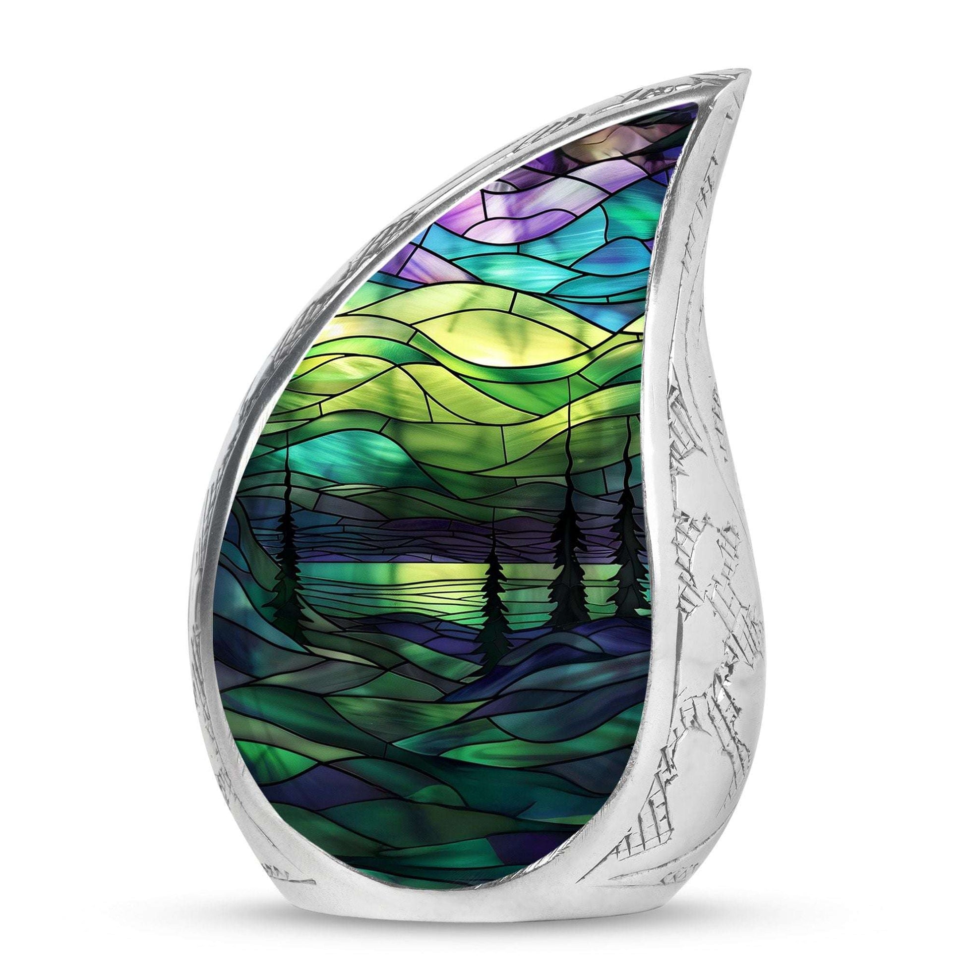 Northern Lights Urn For Human Ashes - Adult Urns For Men & Women
