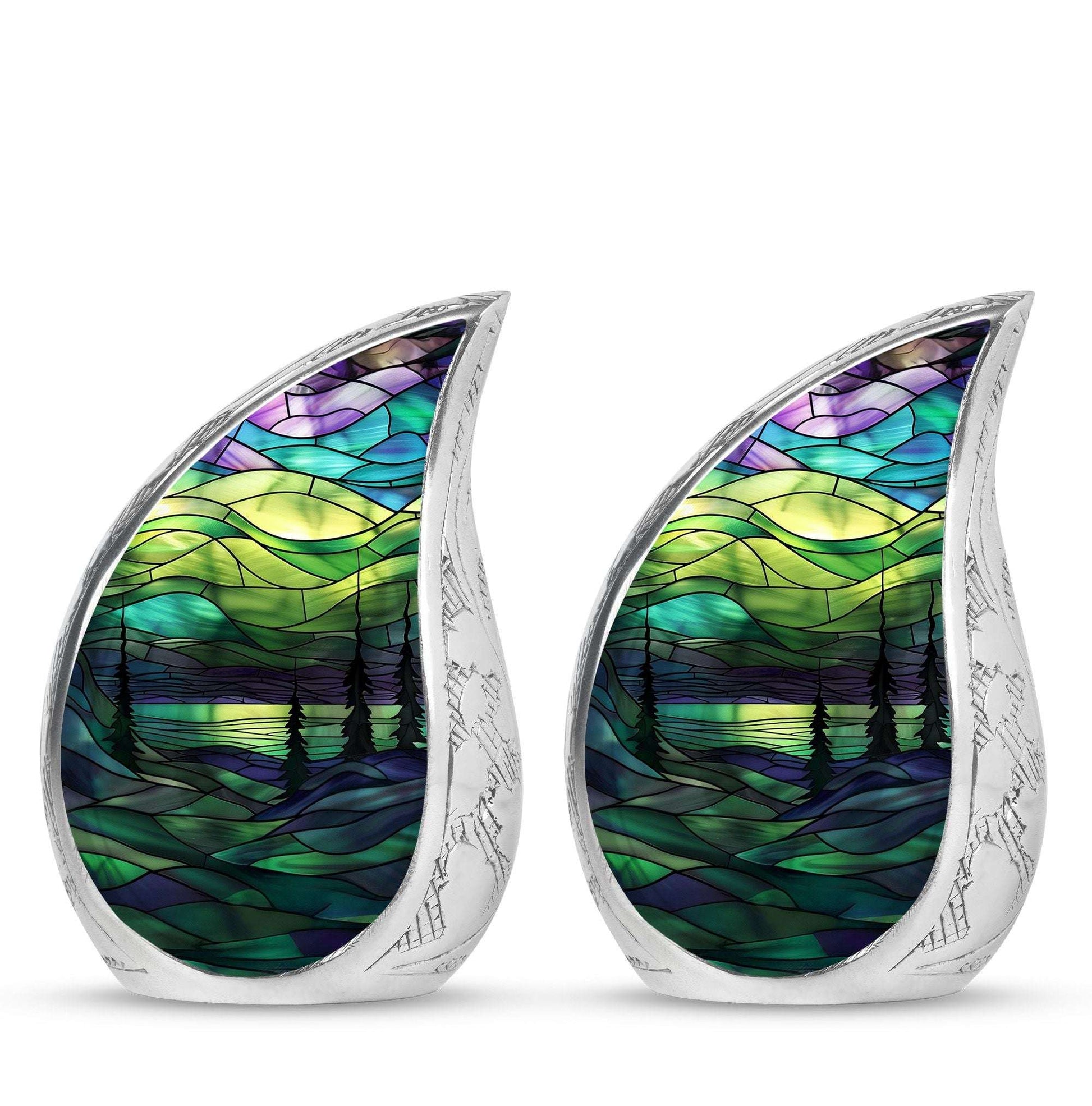Northern Lights Urn For Human Ashes - Adult Urns For Men & Women