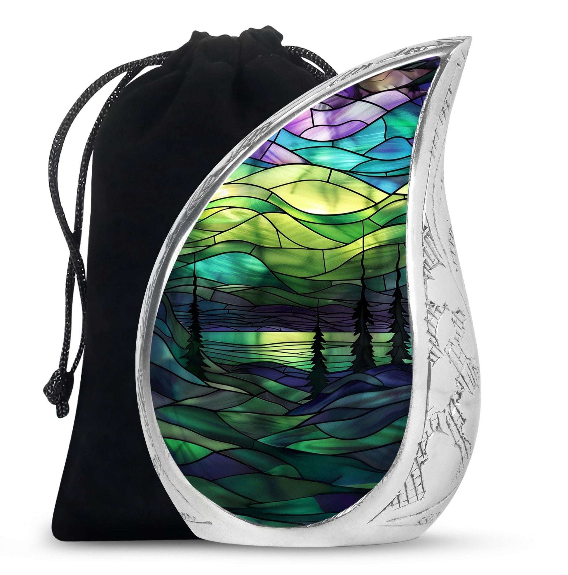 Northern Lights Urn For Human Ashes - Adult Urns For Men & Women