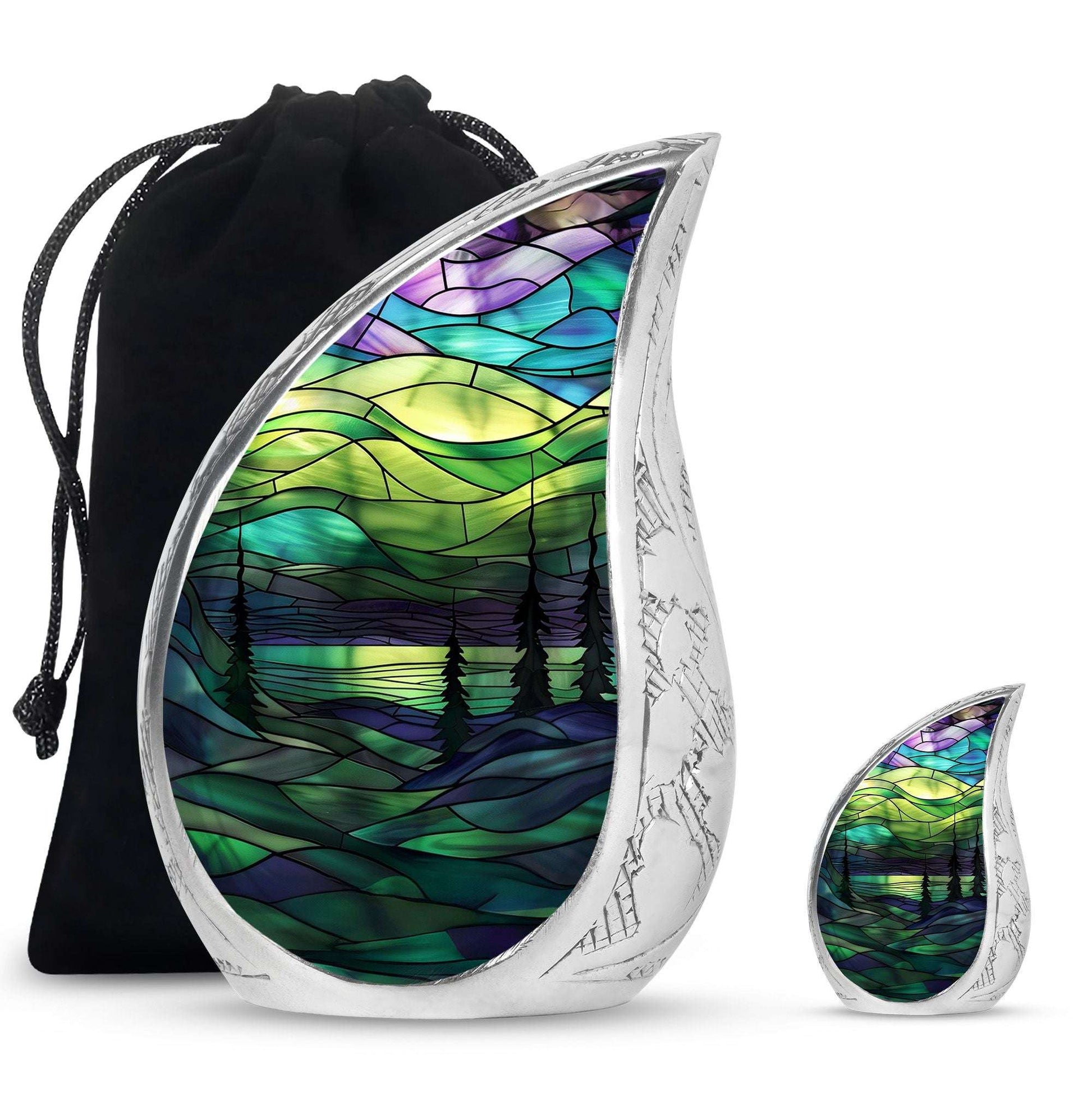 Northern Lights Urn For Human Ashes - Adult Urns For Men & Women