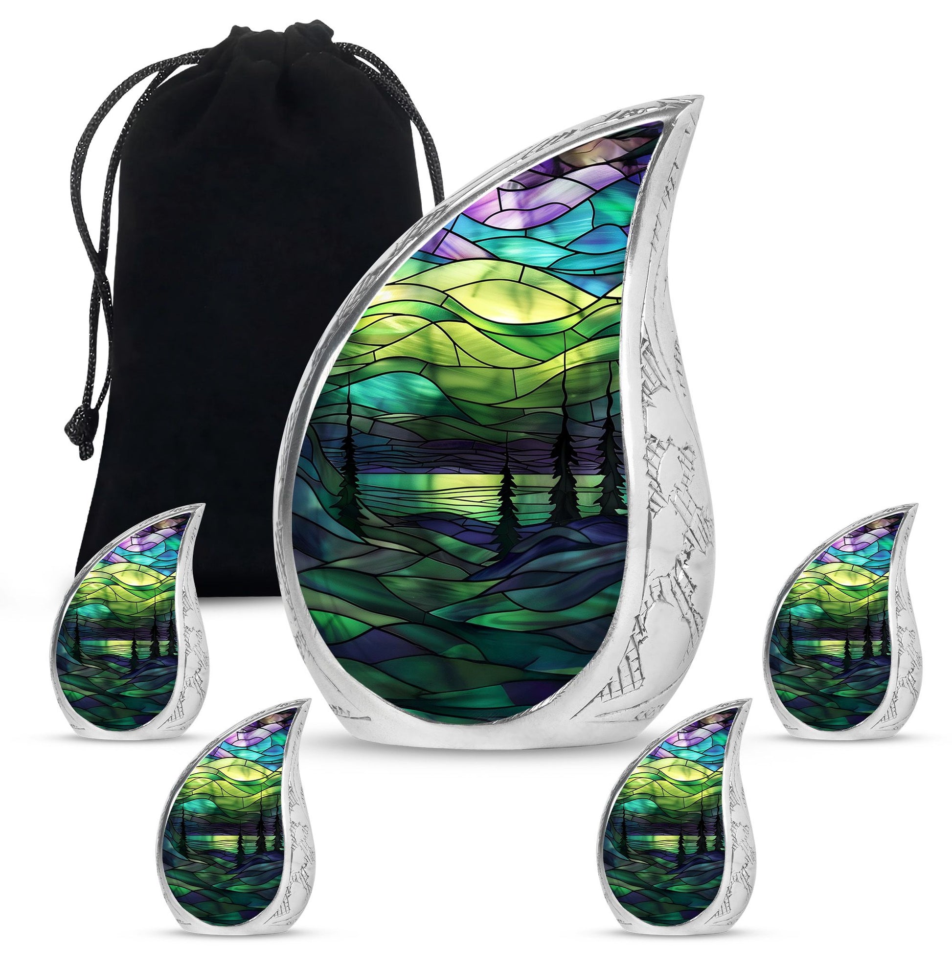 Northern Lights Urn For Human Ashes - Adult Urns For Men & Women