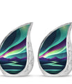Northern Lights Funeral Urns - Large Decorative Urn For Male & Female