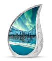 Northern Lights Large Urn For Ashes  - Cremation Urns For Man & Women