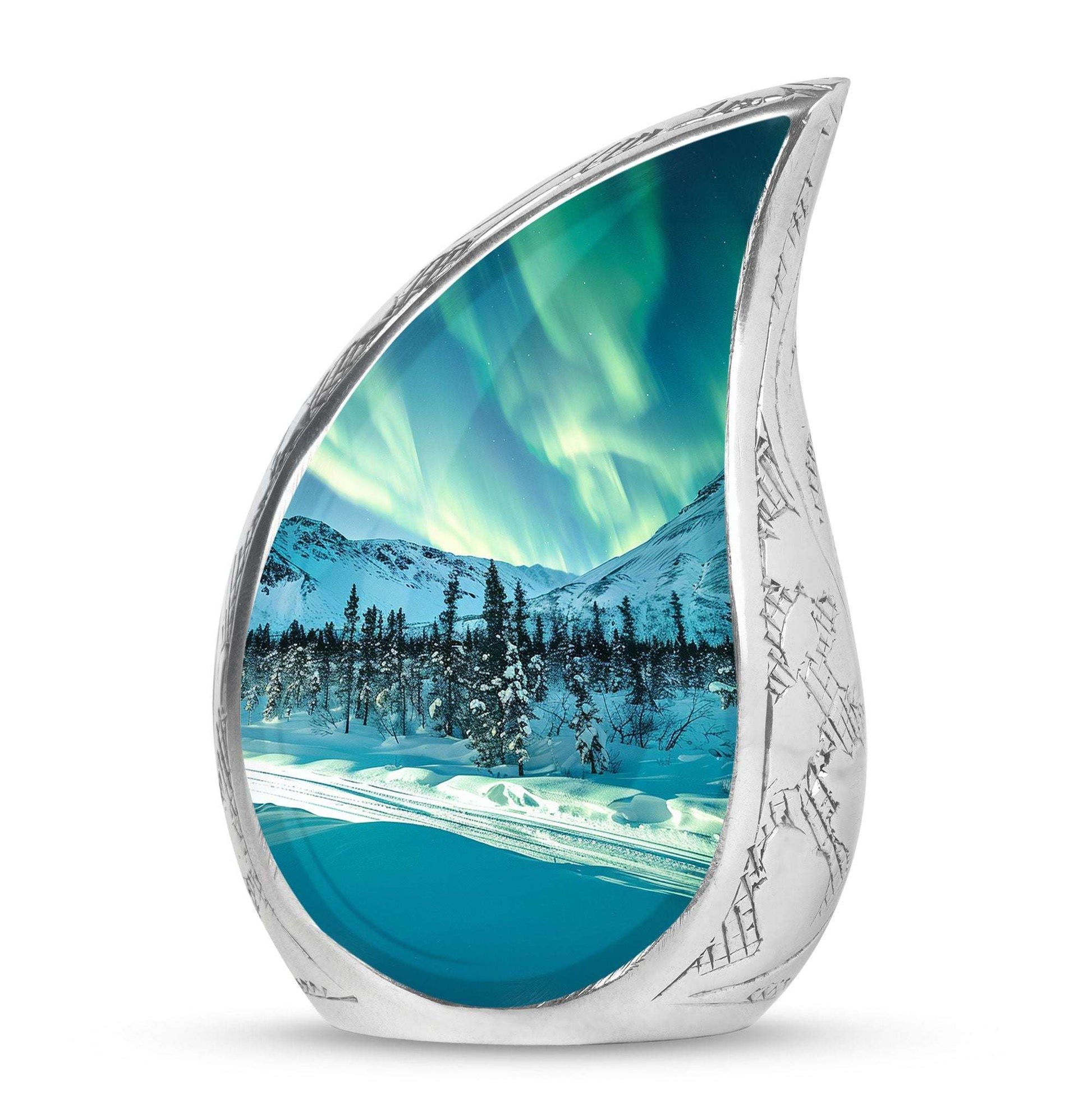 Northern Lights Large Urn For Ashes  - Cremation Urns For Man & Women