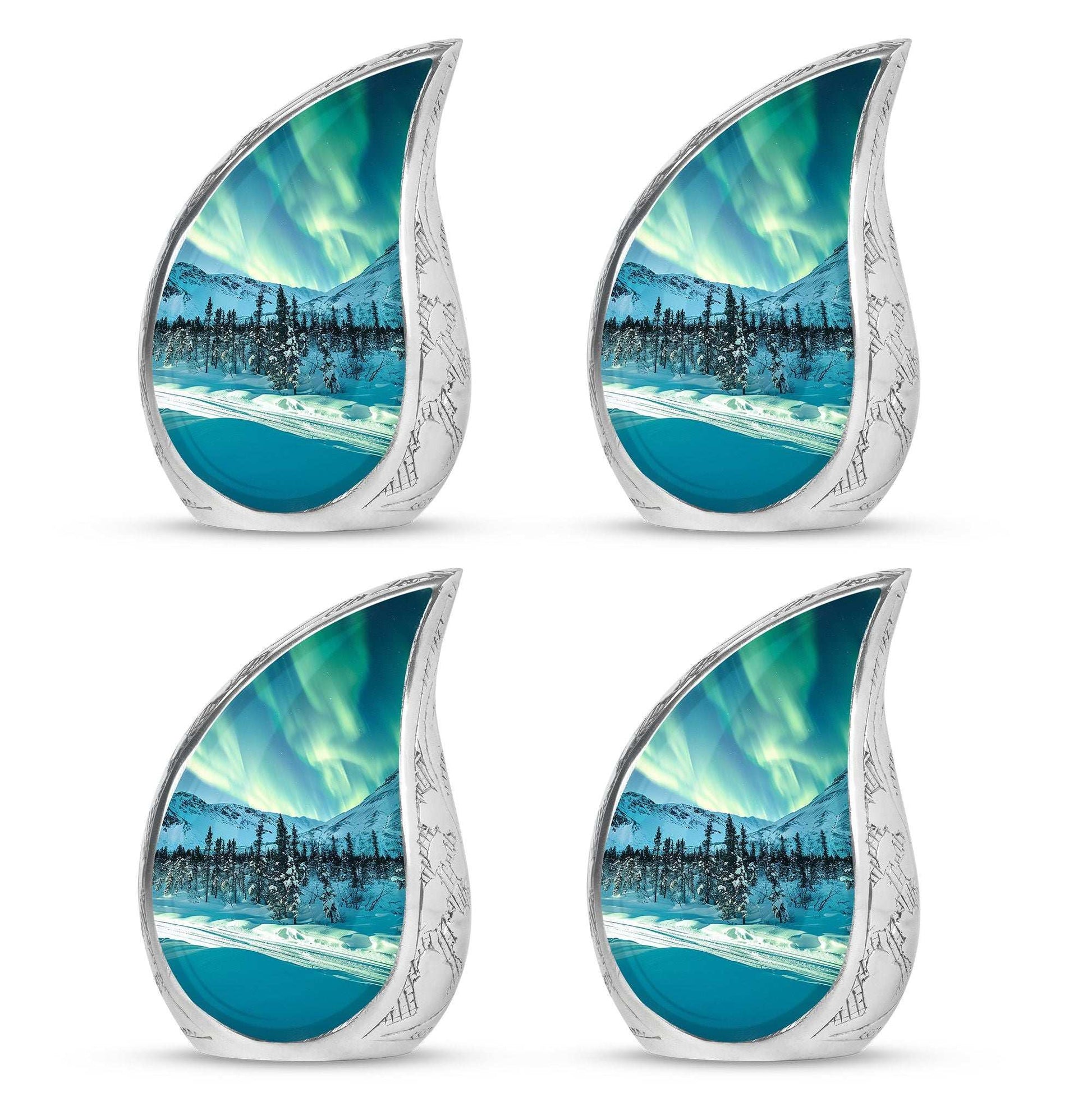 Northern Lights Large Urn For Ashes  - Cremation Urns For Man & Women