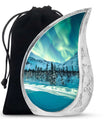 Northern Lights Large Urn For Ashes  - Cremation Urns For Man & Women