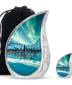Northern Lights Large Urn For Ashes  - Cremation Urns For Man & Women