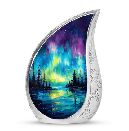 Northern Lights Cremation Urns For Human Ashes - Urn Keepsake Set