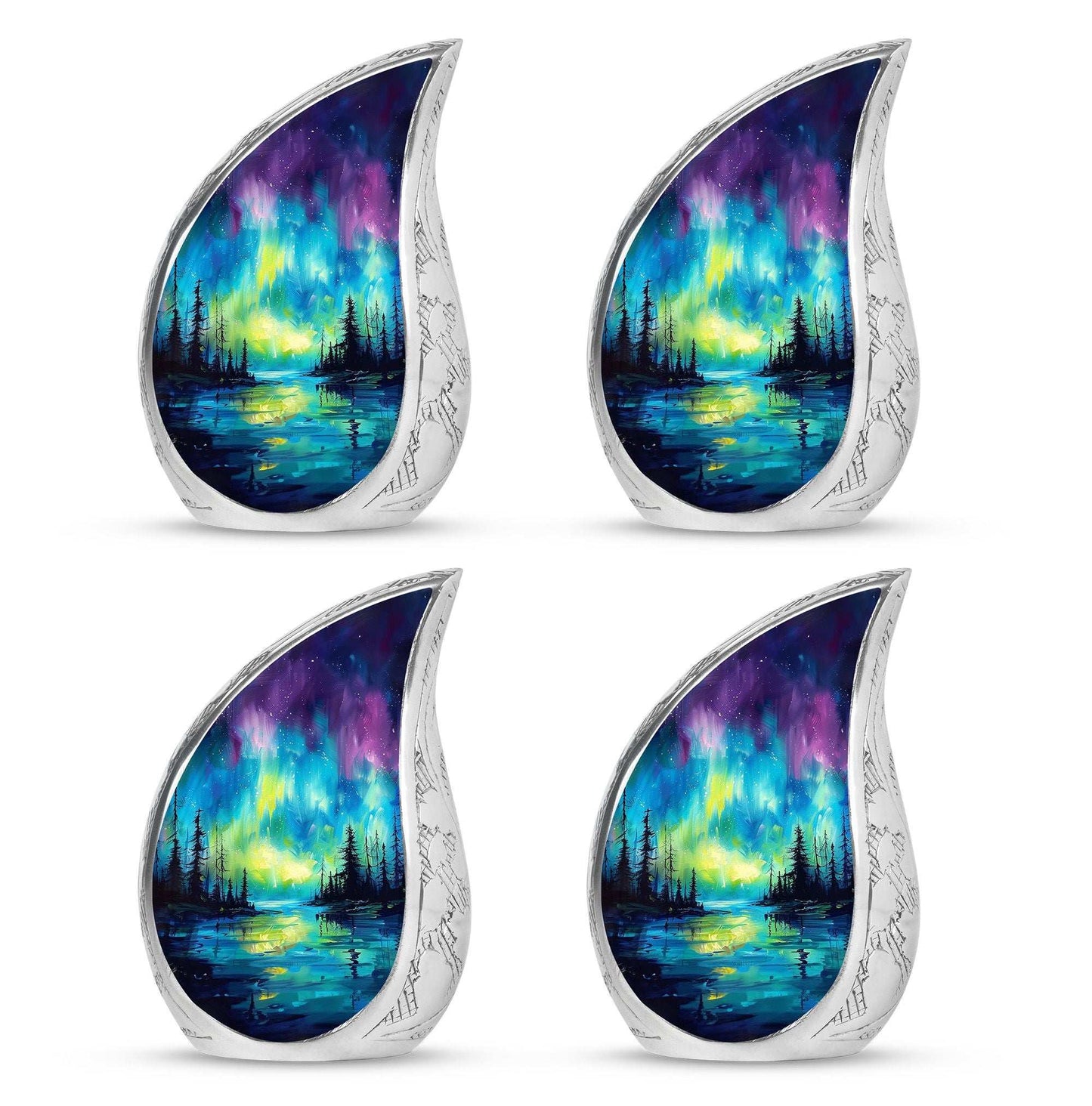 Northern Lights Cremation Urns For Human Ashes - Urn Keepsake Set