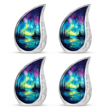 Northern Lights Cremation Urns For Human Ashes - Urn Keepsake Set