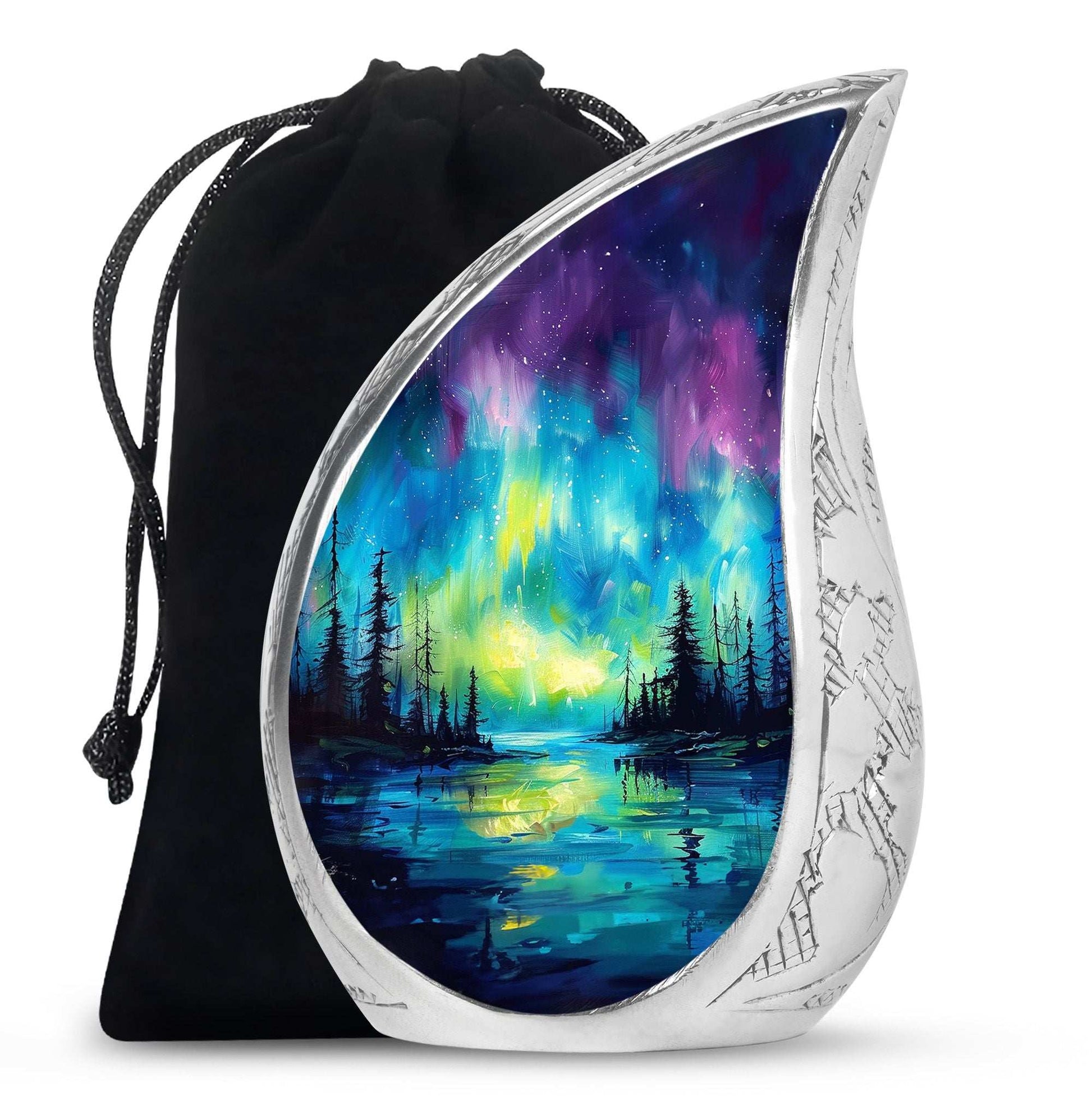 Northern Lights Cremation Urns For Human Ashes - Urn Keepsake Set