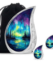 Northern Lights Cremation Urns For Human Ashes - Urn Keepsake Set