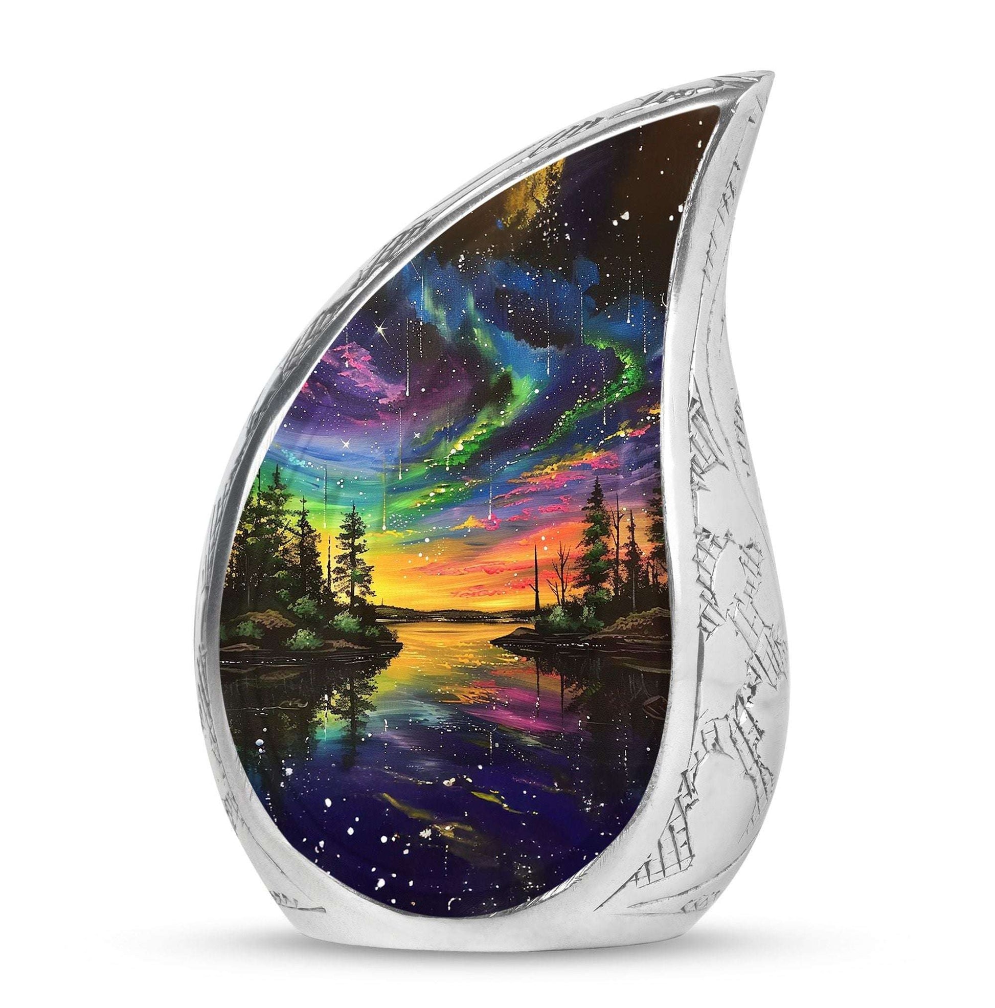 Northern Lights Urn For Human Ashes - Aurora Borealis Adult Large Urns