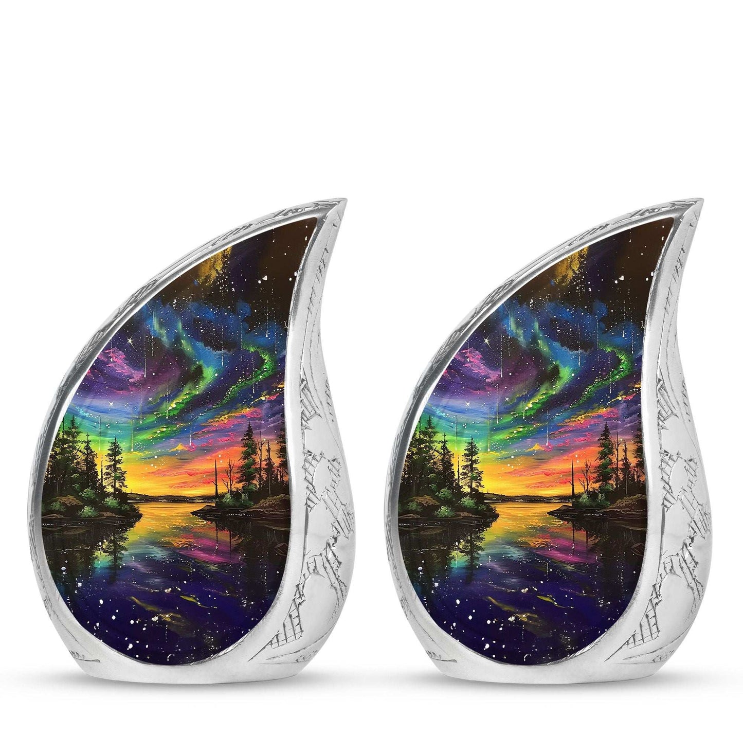 Northern Lights Urn For Human Ashes - Aurora Borealis Adult Large Urns