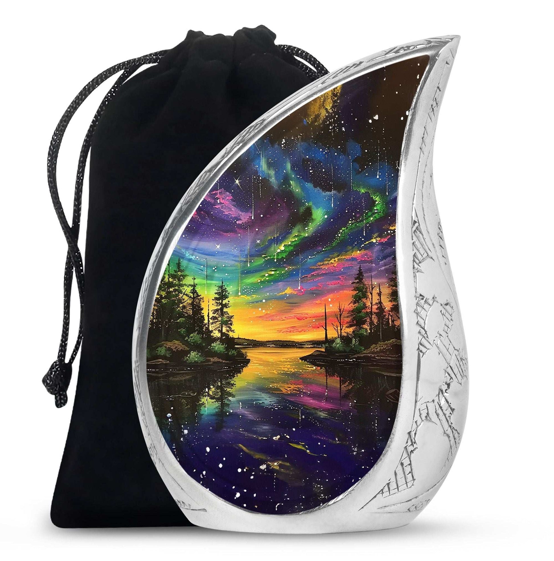 Northern Lights Urn For Human Ashes - Aurora Borealis Adult Large Urns