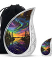 Northern Lights Urn For Human Ashes - Aurora Borealis Adult Large Urns