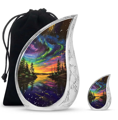 Northern Lights Urn For Human Ashes - Aurora Borealis Adult Large Urns
