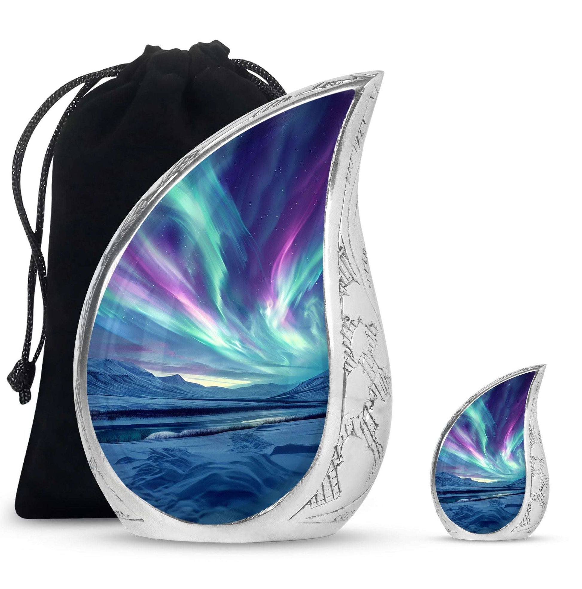 Northern Lights Urn For Ashes Adult Male Small - Funeral Urns For Ashes