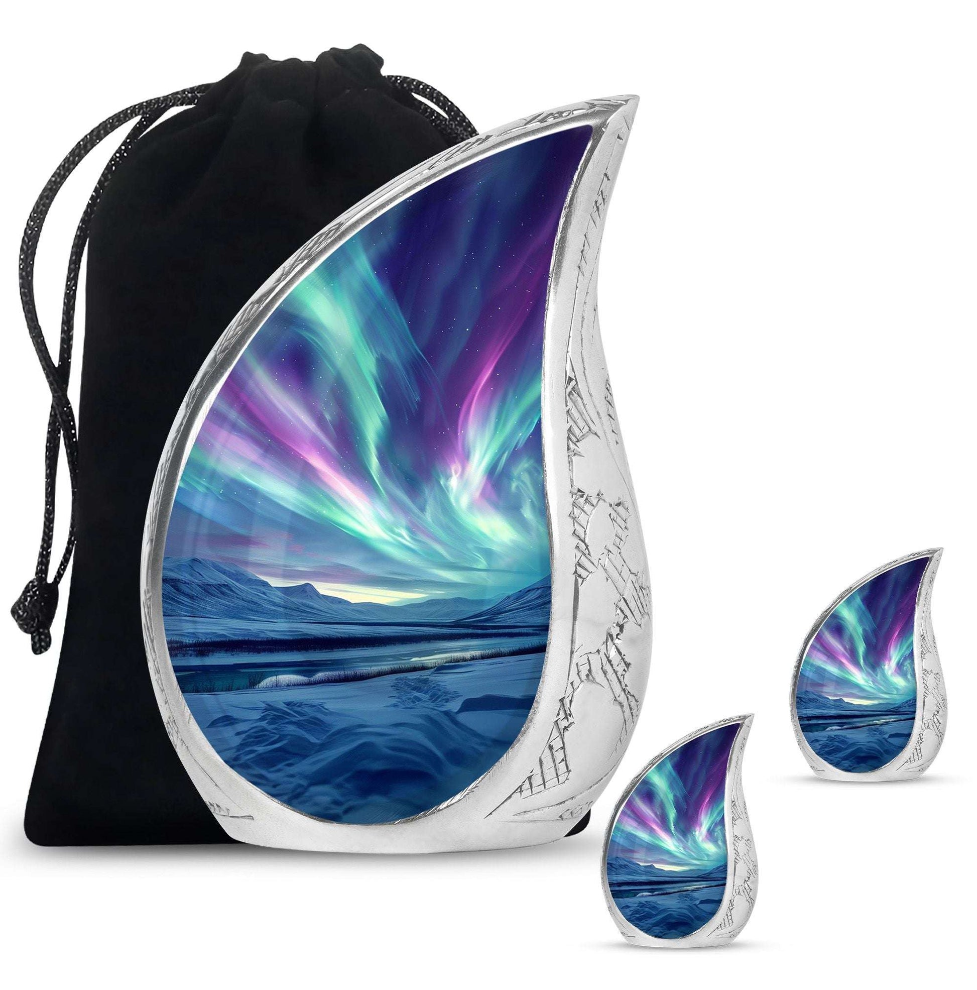 Northern Lights Urn For Ashes Adult Male Small - Funeral Urns For Ashes