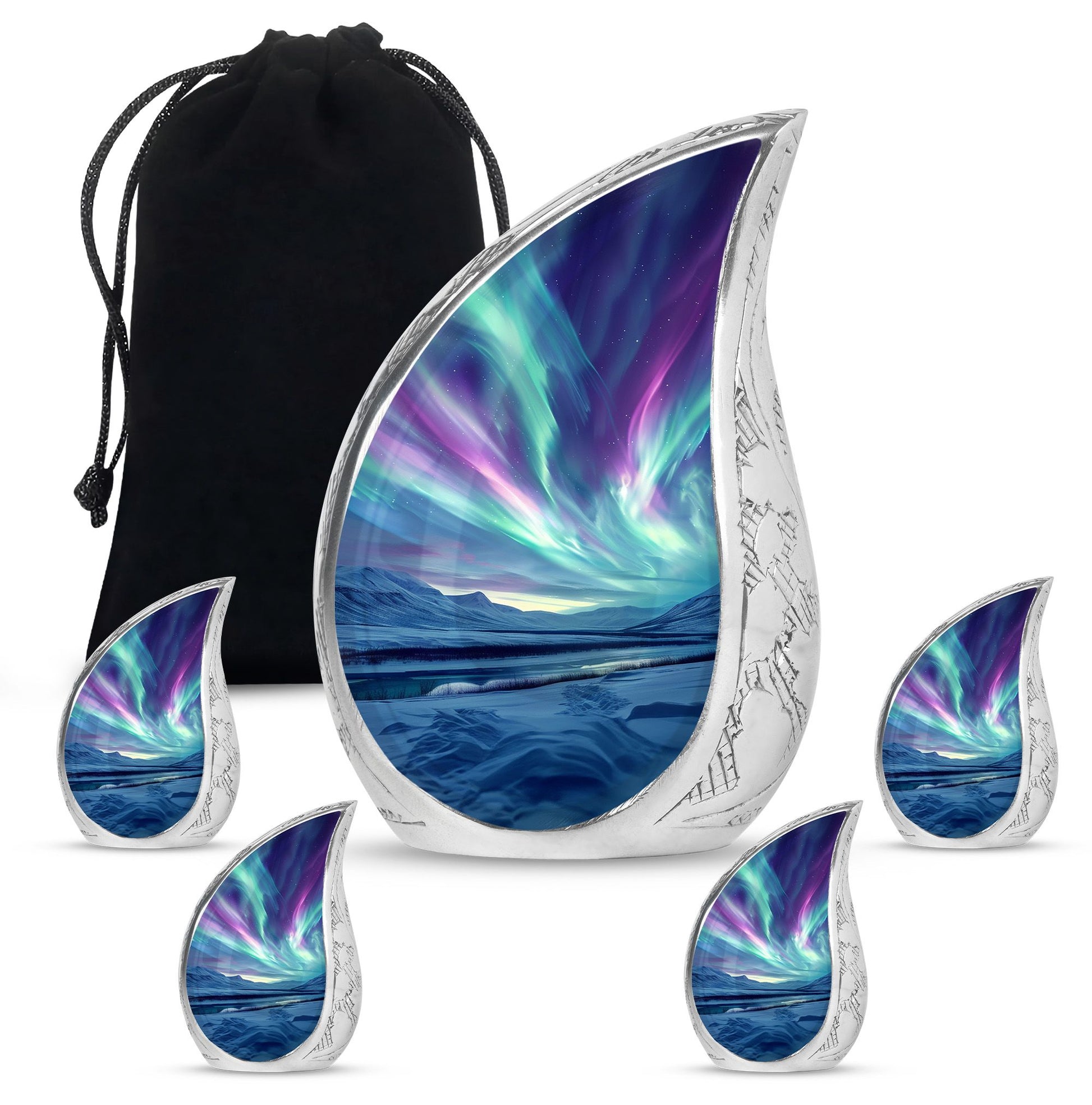 Northern Lights Urn For Ashes Adult Male Small - Funeral Urns For Ashes