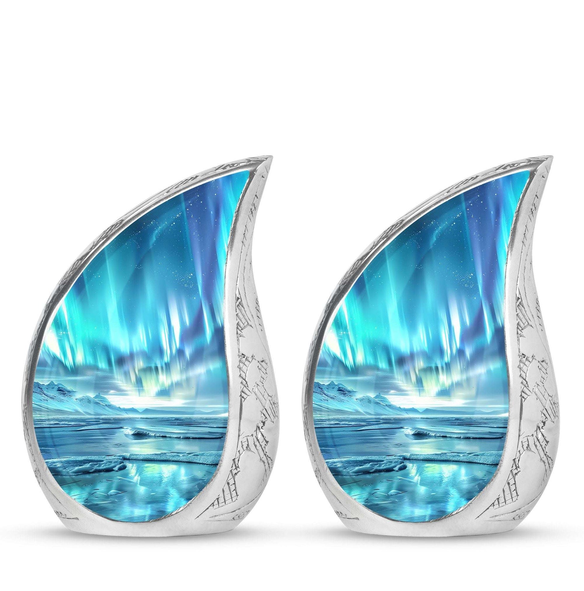 Northern Lights Mini Urns For Human Ashes Dad - Urns For Ashes Keepsake