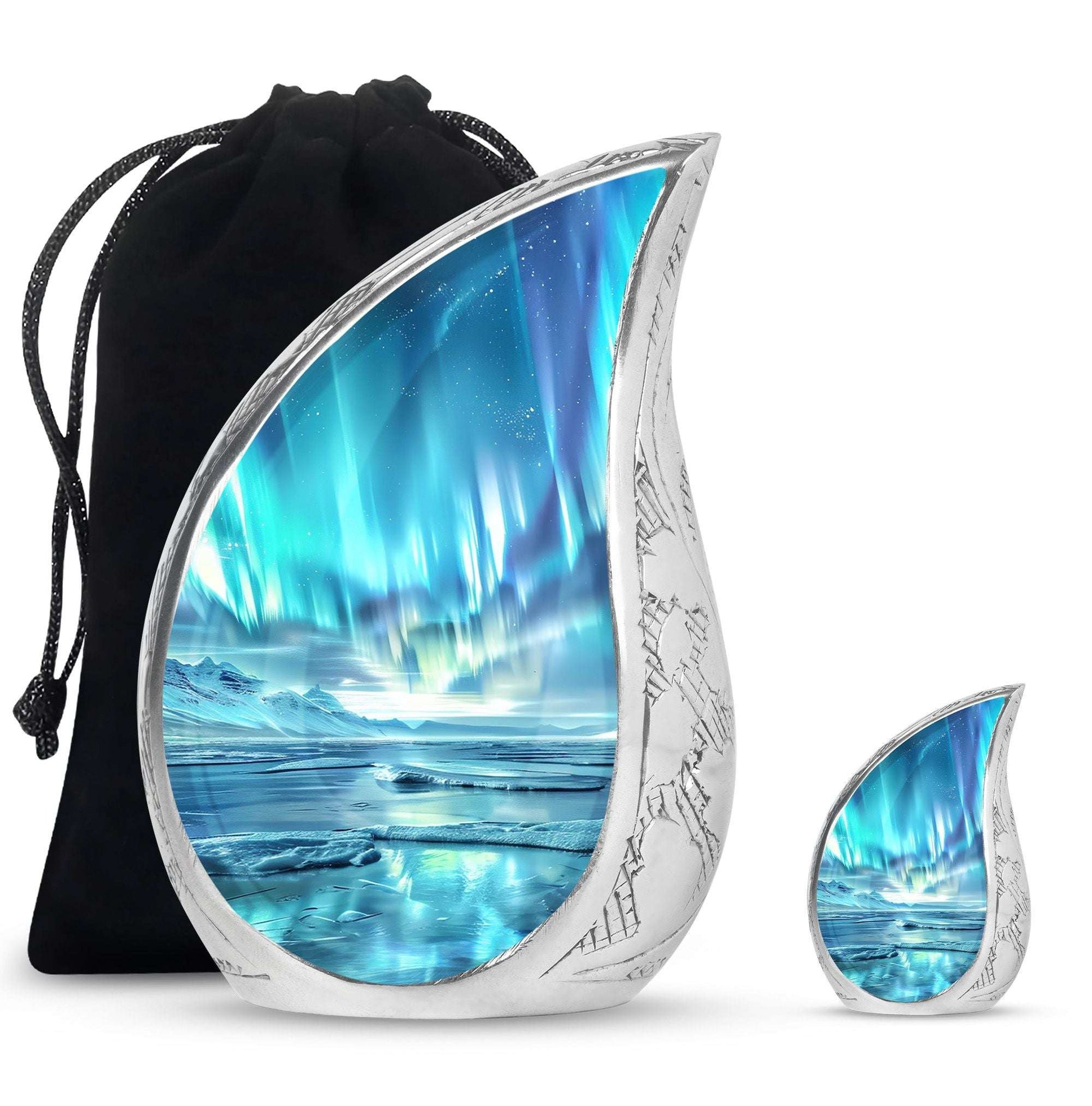 Northern Lights Mini Urns For Human Ashes Dad - Urns For Ashes Keepsake