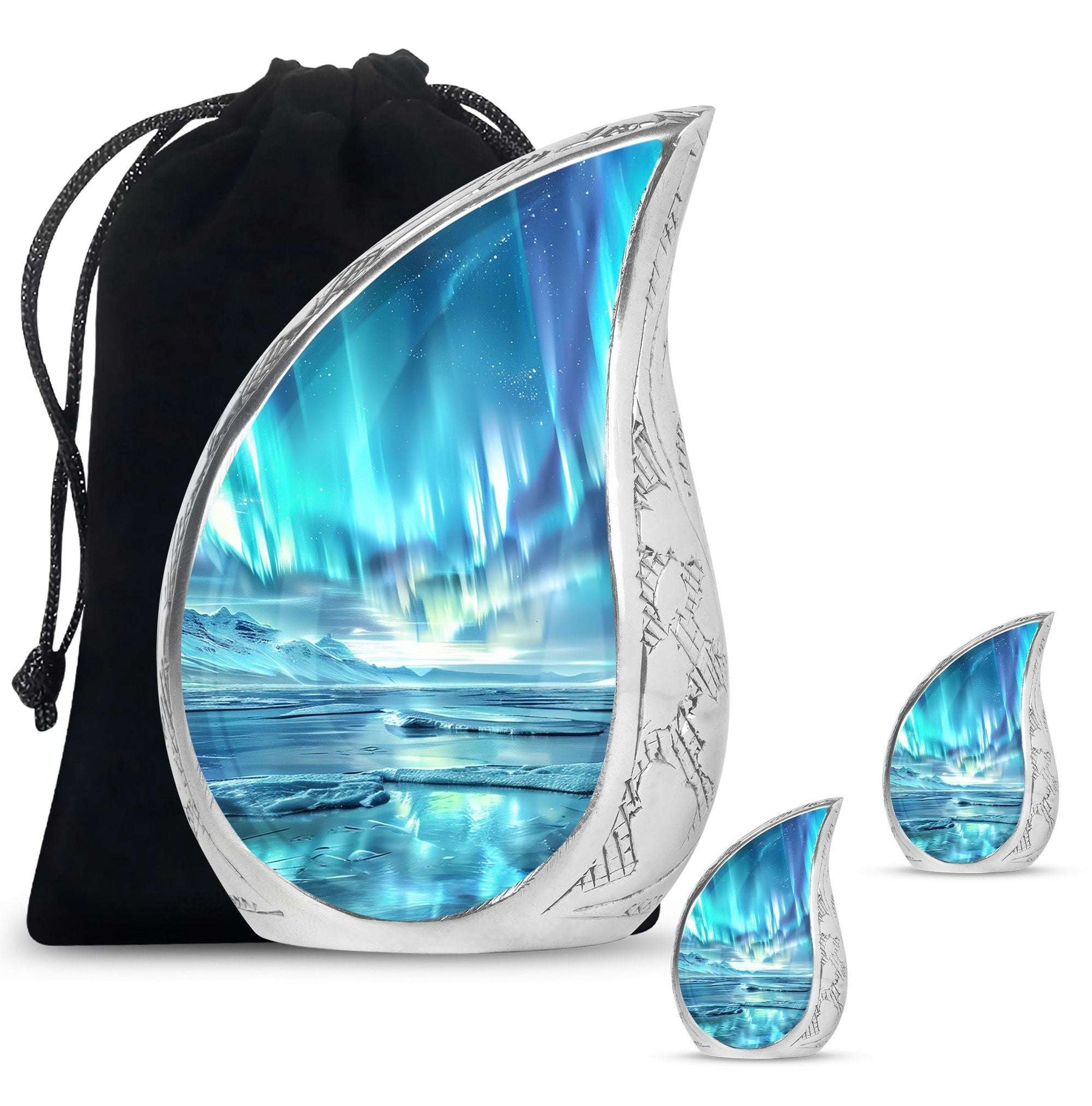 Northern Lights Mini Urns For Human Ashes Dad - Urns For Ashes Keepsake