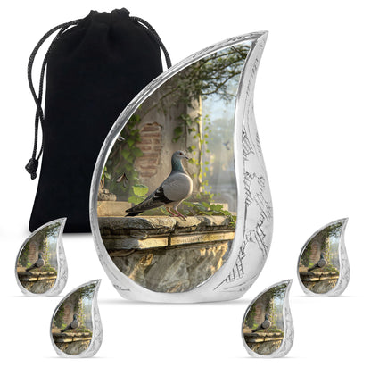 Personalized Bird Cremation Urn for Human Ashes - 10-inch, 200 cu in - Yatskia