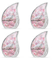 White Couple Dove Pink Urns For Loved Ones - Burial Urns For Couple