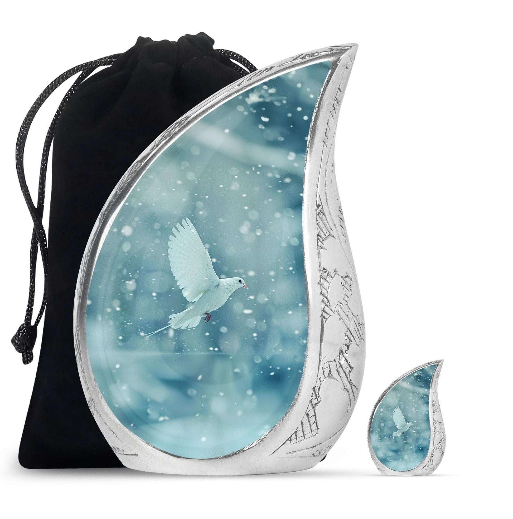 White Dove Burial Urn - Large Urns For Couple