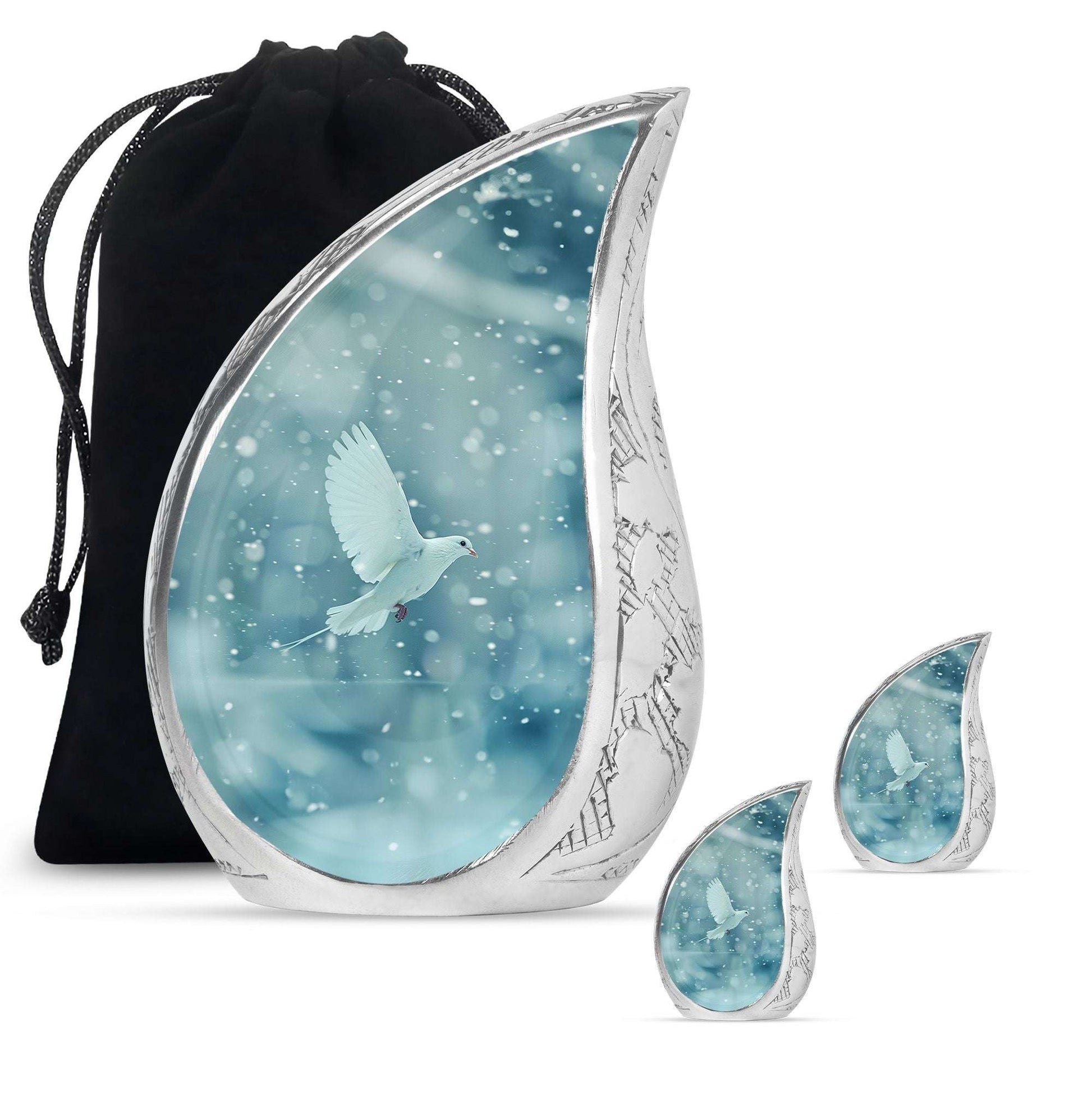 White Dove Burial Urn - Large Urns For Couple