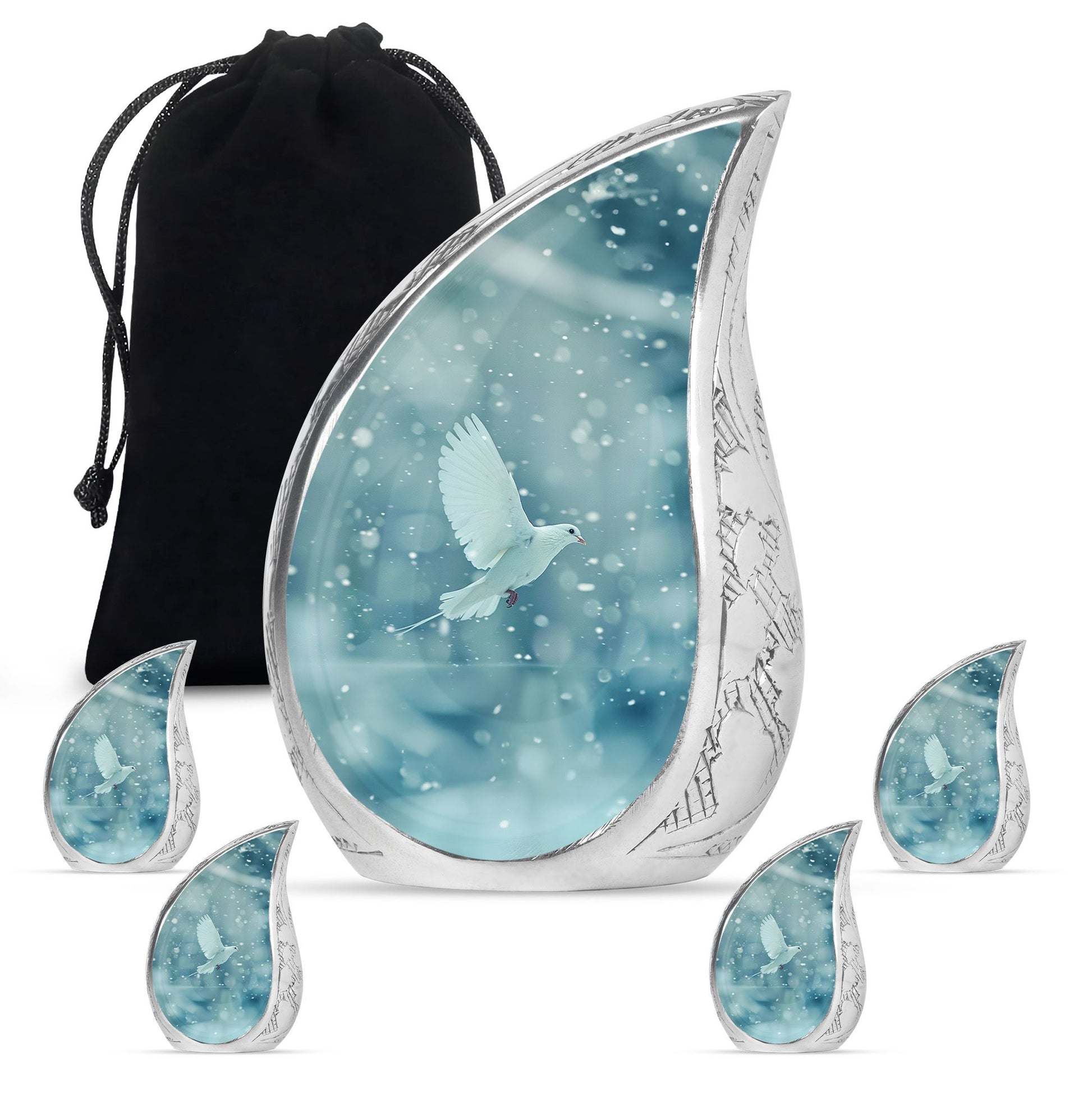 White Dove Burial Urn - Large Urns For Couple