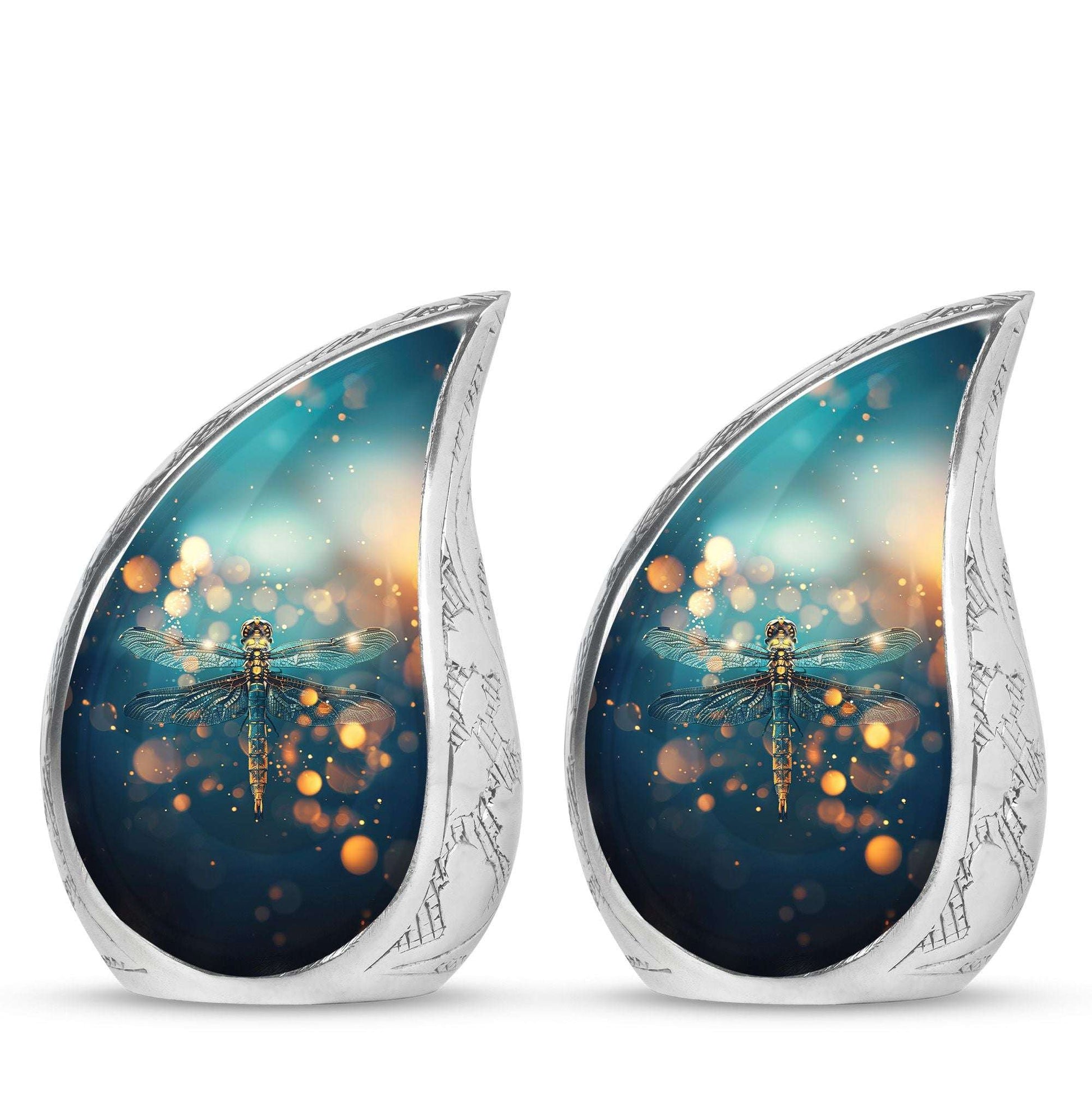 Green Dragonfly Burial Cremation Urns - Large Urn For Ashes For Women