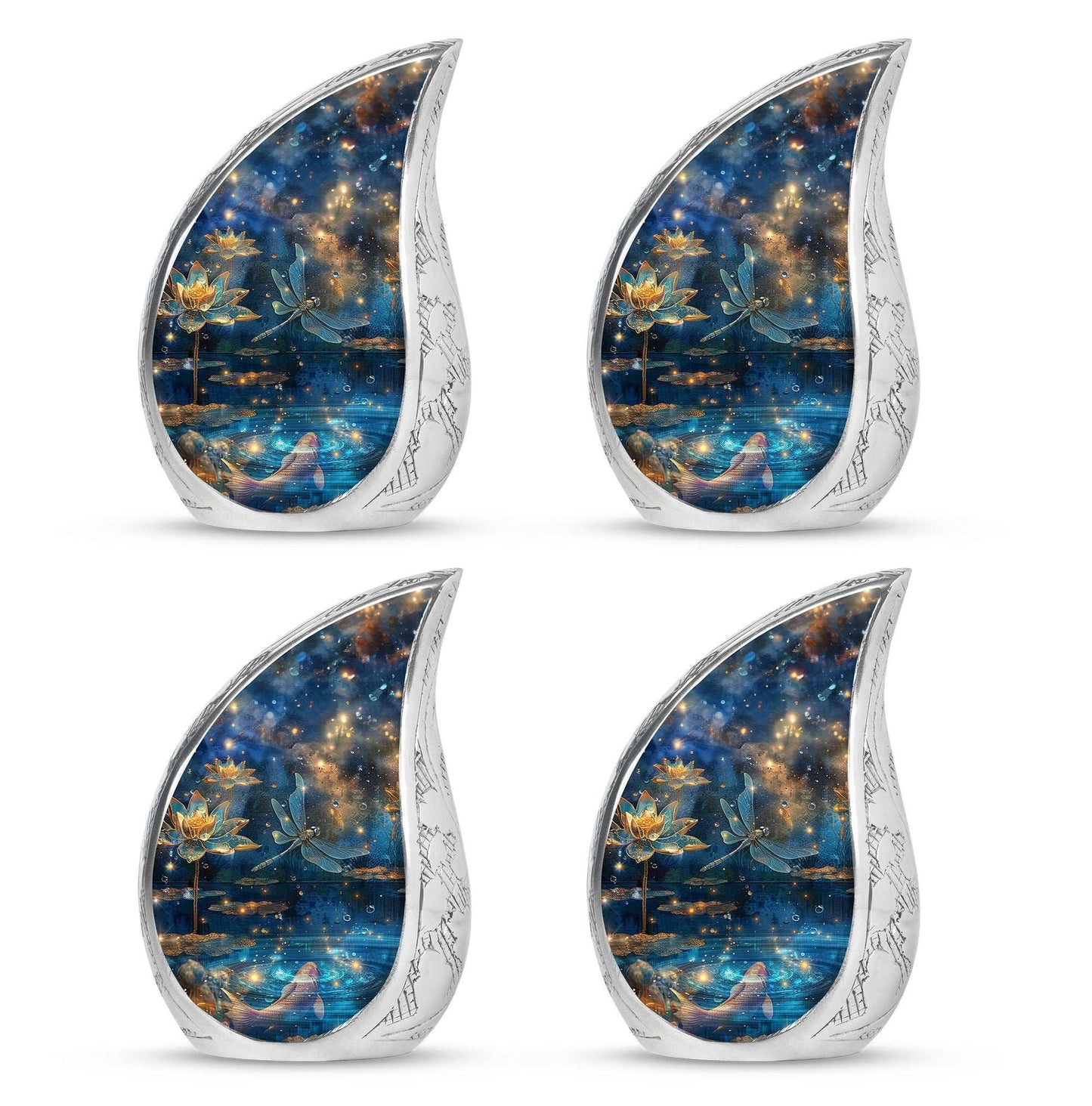 Dragonfly Lotus Cremation Urns For Ashes - Burial Urns For Women