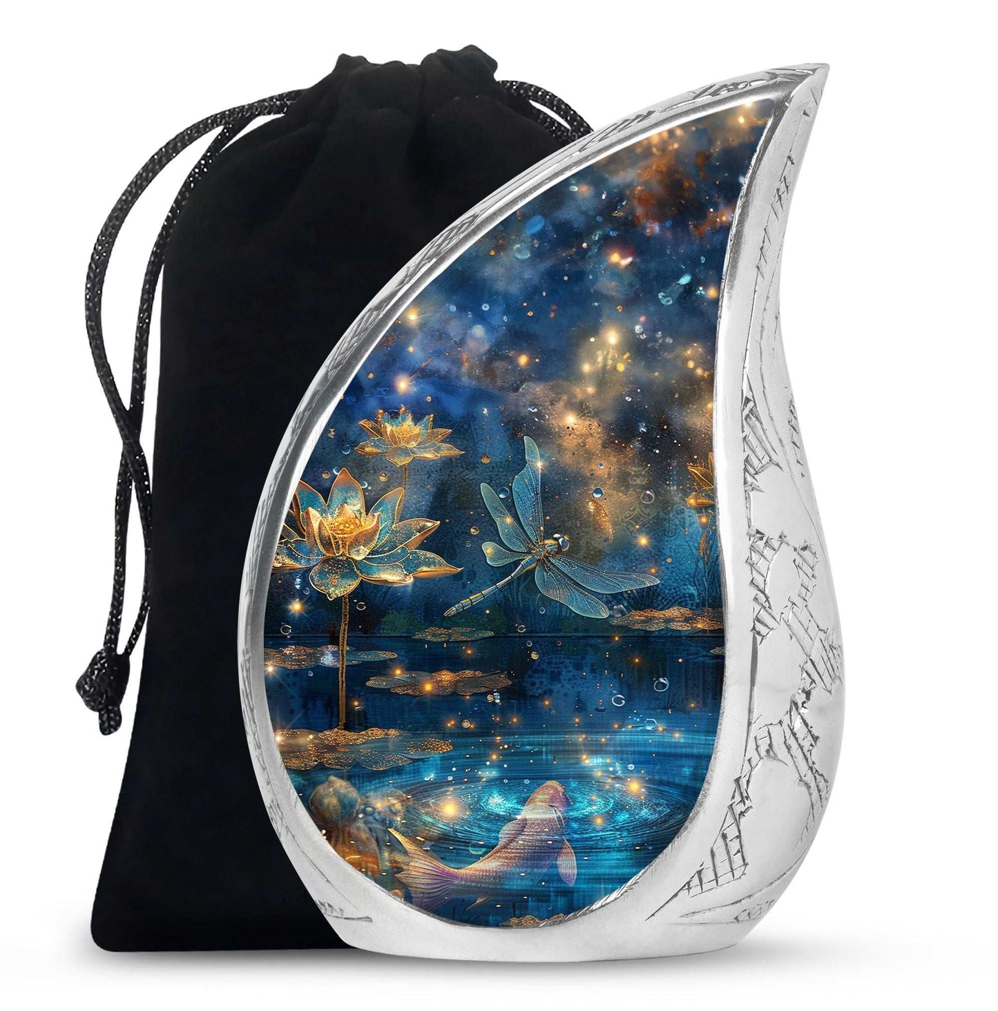 Dragonfly Lotus Cremation Urns For Ashes - Burial Urns For Women