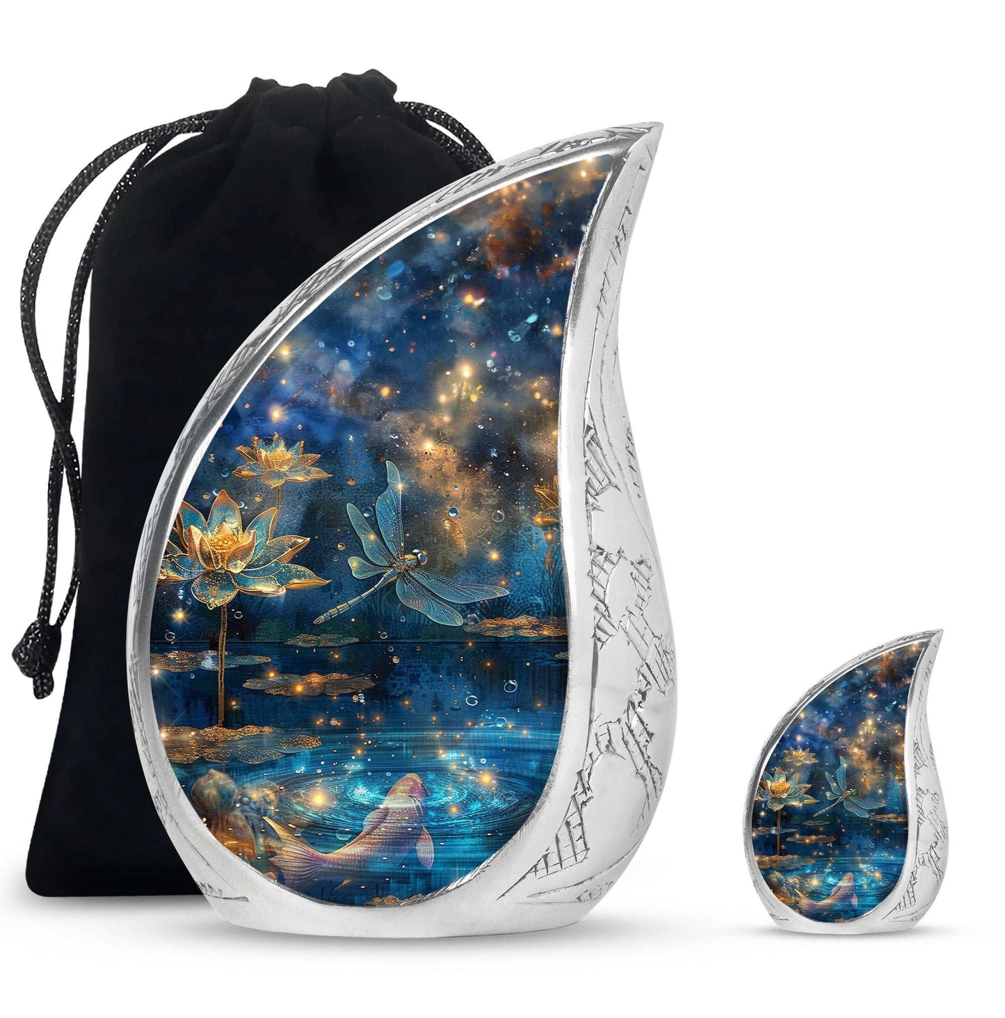 Dragonfly Lotus Cremation Urns For Ashes - Burial Urns For Women