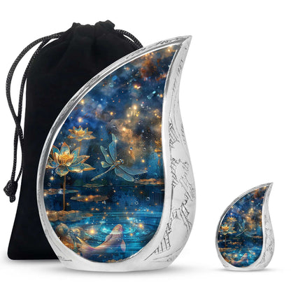 Dragonfly Lotus Cremation Urns For Ashes - Burial Urns For Women