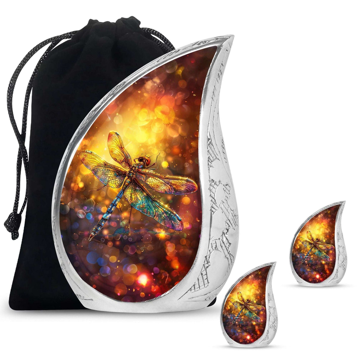Decorative Dragonfly Funeral Urn - Cremation Urn Mom