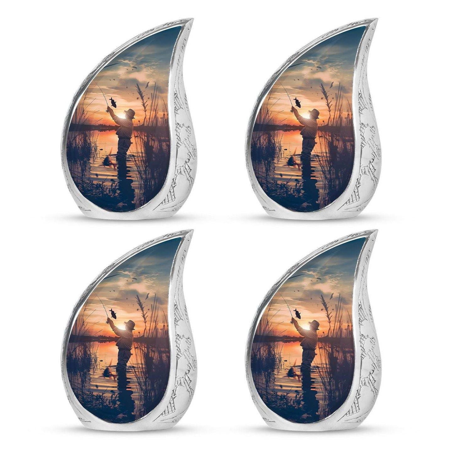 Father Fishing Funeral Urns - Urns For Human Ashes Dad
