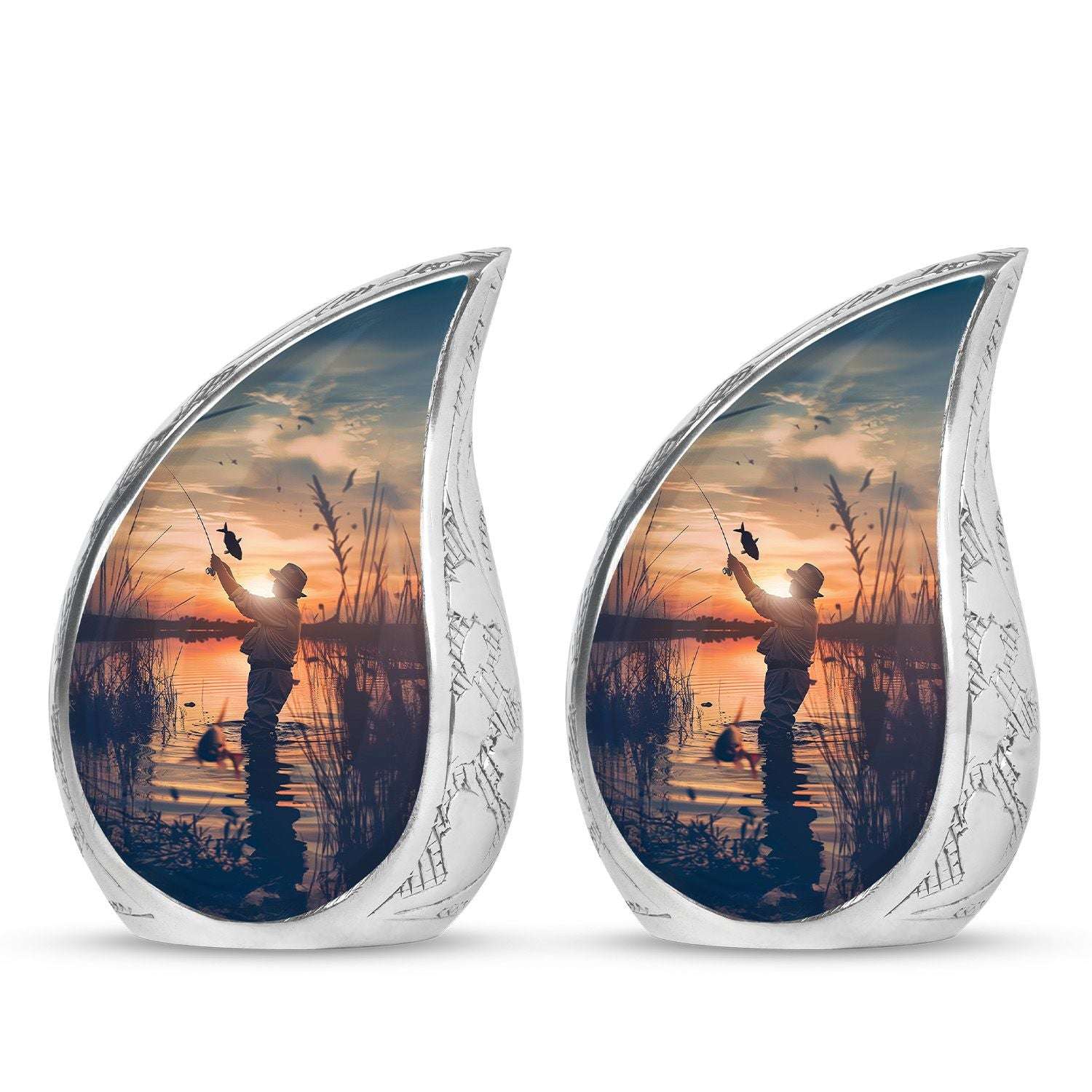 Father Fishing Funeral Urns - Urns For Human Ashes Dad