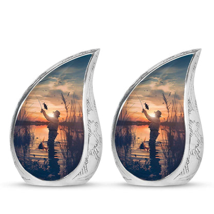 Father Fishing Funeral Urns - Urns For Human Ashes Dad