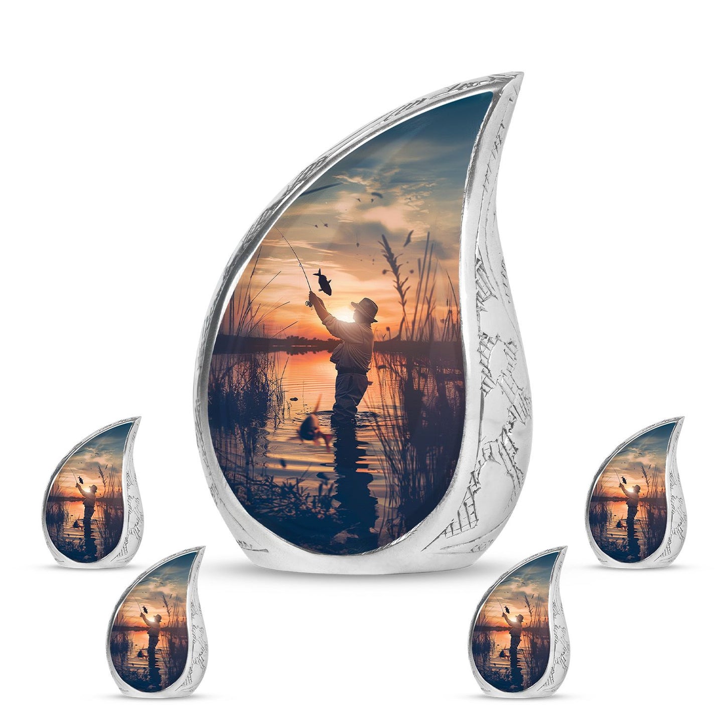 Personalized Fish Cremation Urn for Pet Ashes - 10-inch, 200 cu in - Yatskia