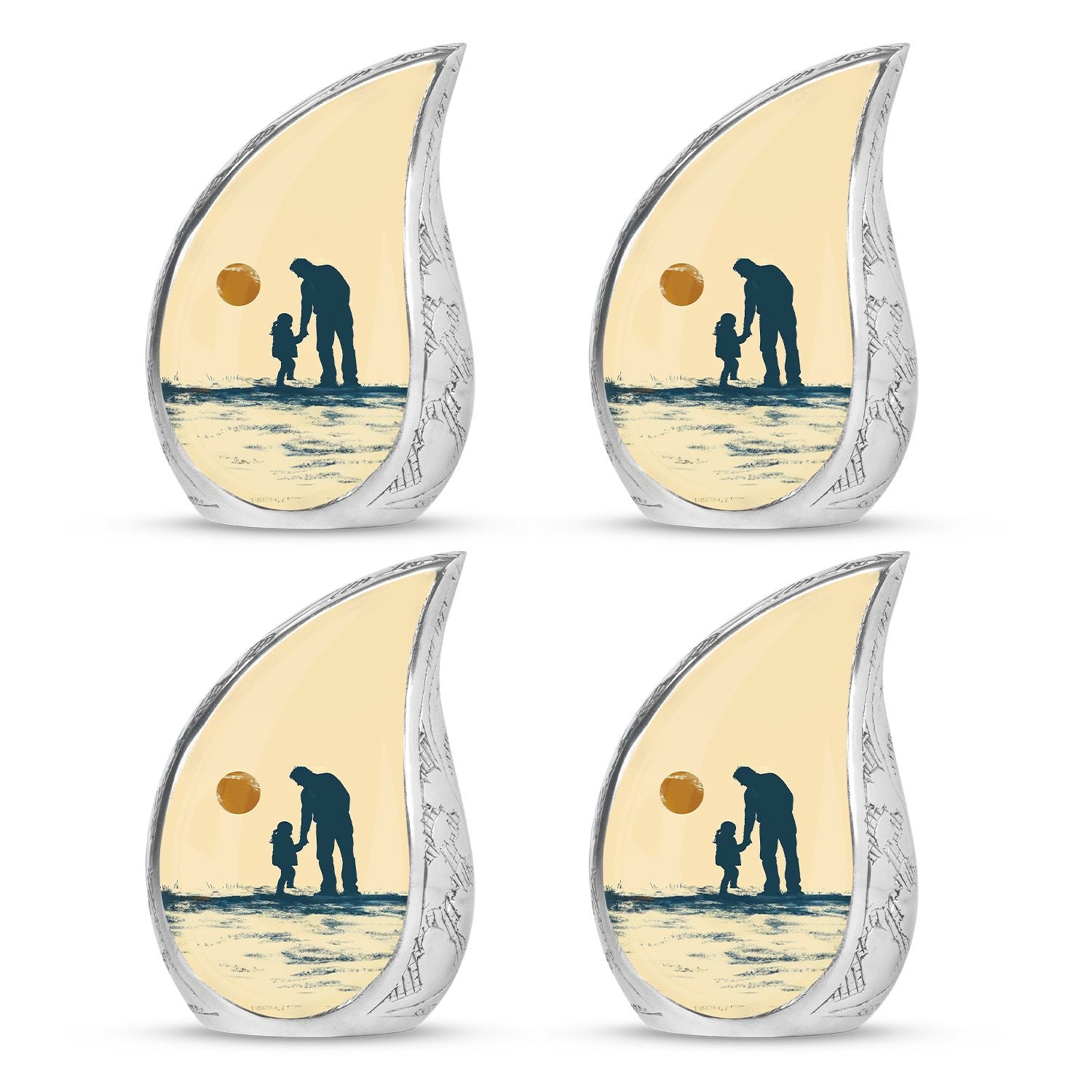 Father and Daughter Cremation Urns - Decorative Urn For Human Ashes